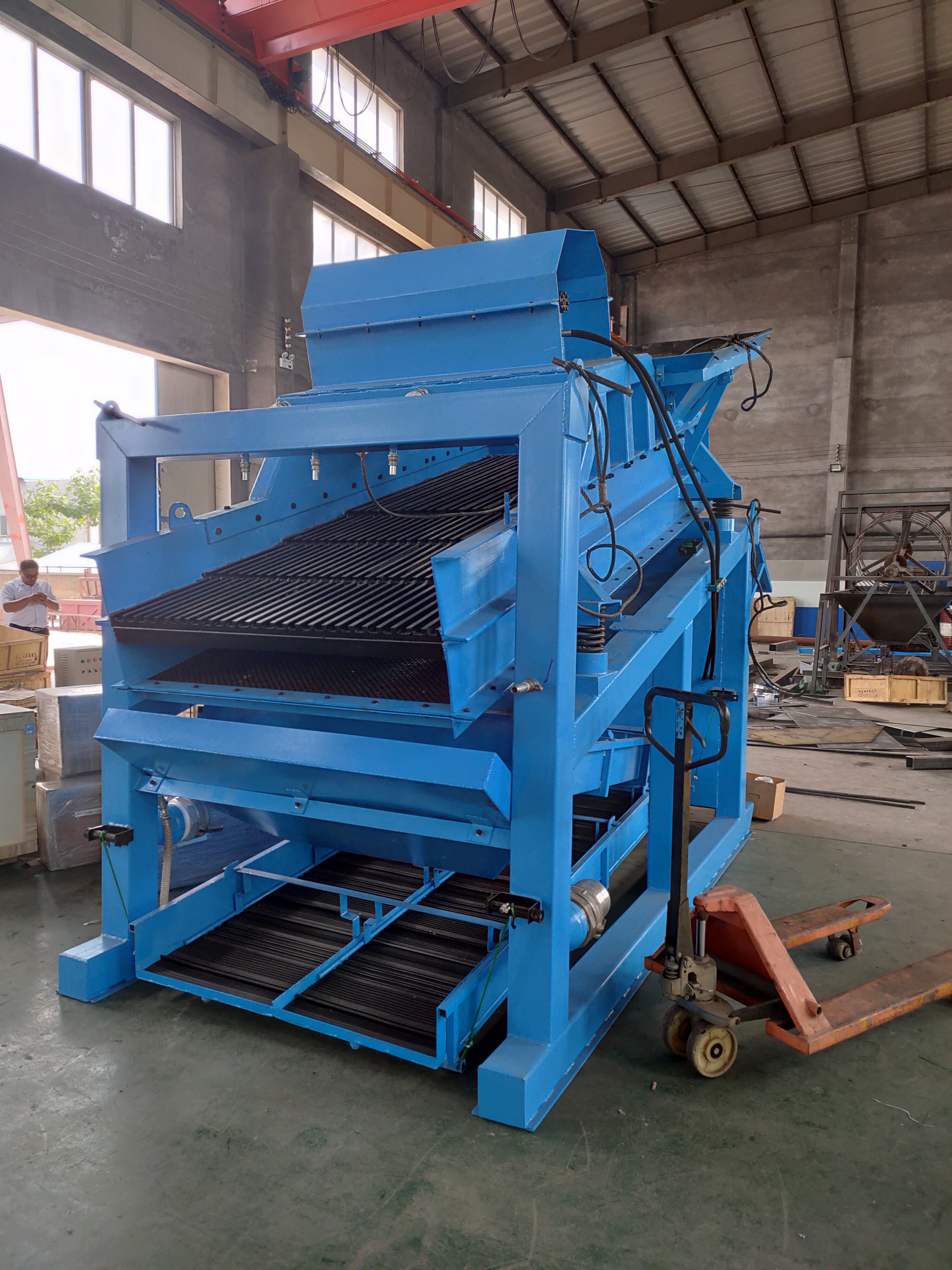 Vibrating Double Deck Vibrating Screen for Sand Alluvial River Gold Mining